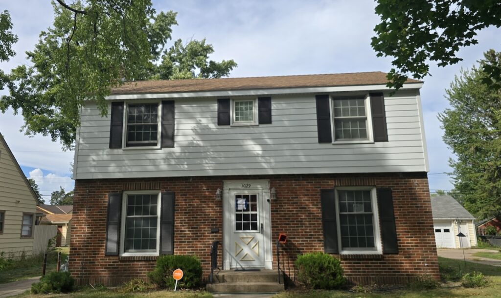 New shingle roof on a St. Paul, MN home after storm damage replacement